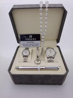Couple Stainless Steel Set – Watch, Rosary, Pen & Cufflinks